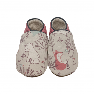 Chaussons Ours Renard Grège