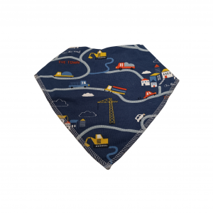 Bavoir Bandana Engins Chantier Bleu