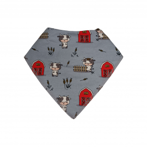 Bavoir Bandana Vaches Bleu Ciel