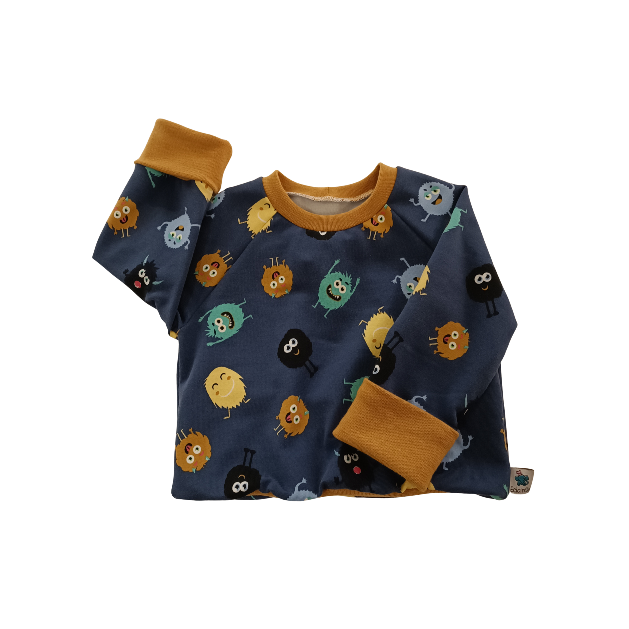 Sweat Monstres Bleu Jean – Image 2
