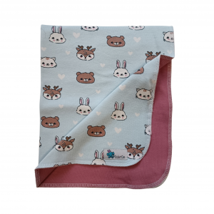 Serviette de Repas Animaux Bleu Clair