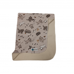 Serviette de Repas Chats Beige