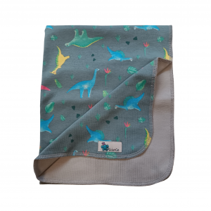 Serviette de Repas Dino Fluo Gris