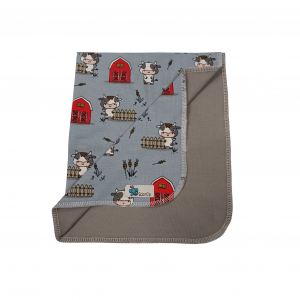 Serviette de Repas Vaches Bleu Ciel