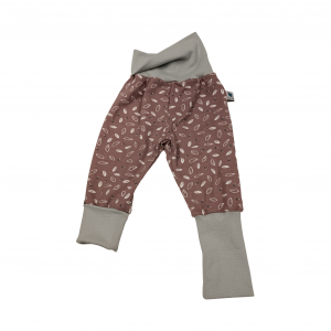 PANTALON FEUILLAGE VIEUX ROSE 2