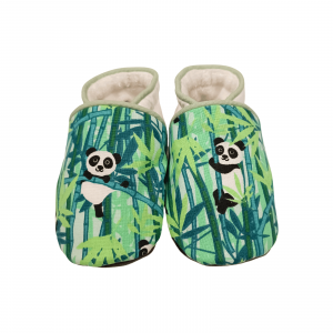 Chaussons Panda Vert