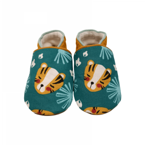 Chaussons Tigres Vert Bleu Emeraude