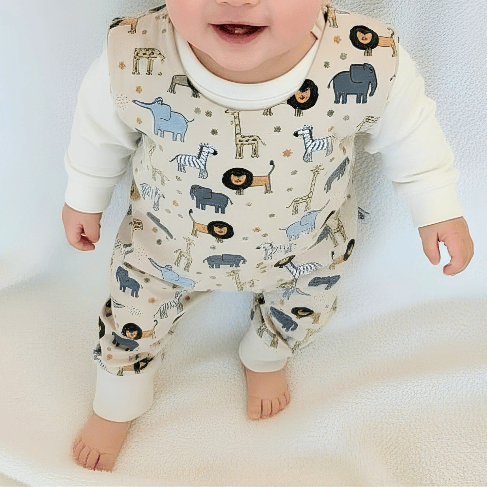 Salopette Animaux Savane Beige – Image 2