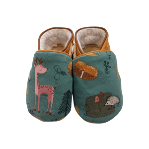 Chaussons Animaux Forêt Vert